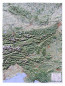 Preview: Raised relief maps The Alps 1:500.000, Central and East