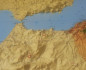 Preview: Raised relief map Algeria