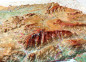 Preview: Raised relief map Granada/Andalusia