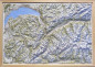 Preview: Relief map Valais Lake Geneva and Mt.Blanc