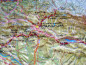 Preview: Raised relief map Camino de Santiago