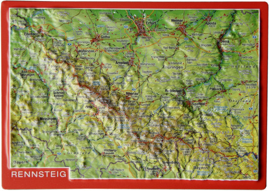 Relief postcard Rennsteig
