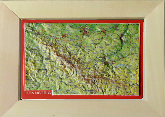 Relief postcard Rennsteig - Kopie