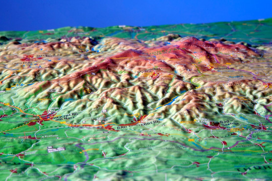 Raised relief map Harz, small