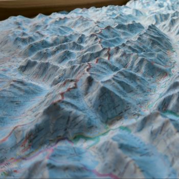Raised relief map Bregenz-Zugspitze 1:50.000