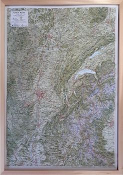 Reliefkarte Alpen West