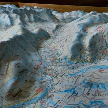 Raised relief map Bregenz-Zugspitze 1:50.000