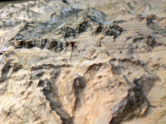 Reliefmodell_Landkarte_Holz_Detail