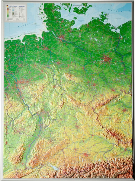 raised relief map germany