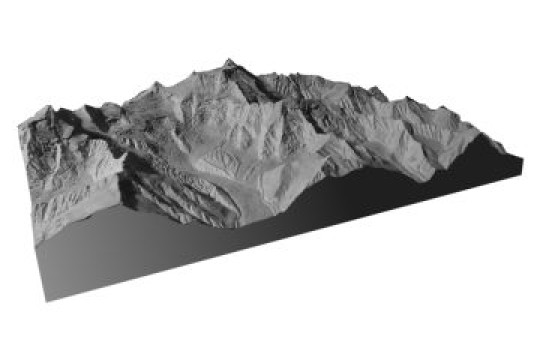 Modèle de montagne de Nanga Parbat 1:50.000