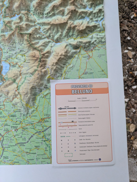 Preview: Raised relief Map Belluno