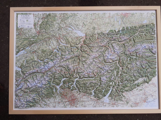 Relief map Alps 500 middle
