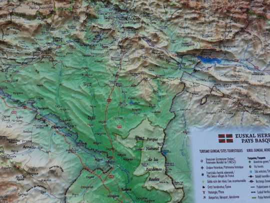 Preview: Reliefkarte_Baskenland_Pamplona