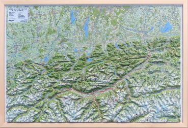 Relief map of the Bavarian Alps and Inn Valley