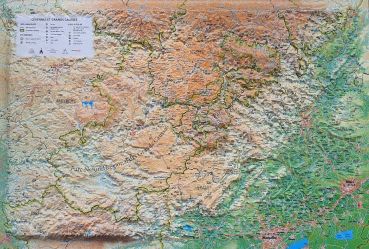 Raised relief map Cevennes, small