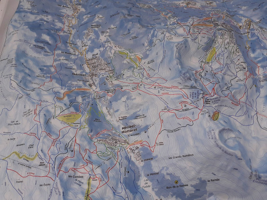 Raised relief map Les 3 Vallees Courchevel et Meribel, Winteredition