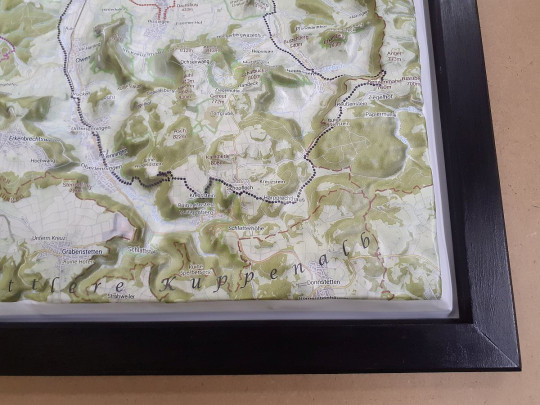 Raised relief map Esslingen