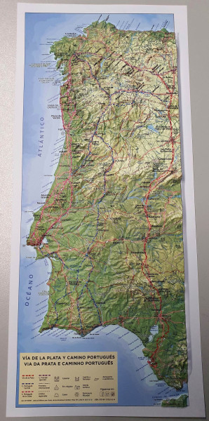 Raised relief map St. James, Portugal