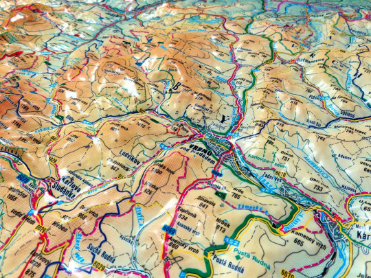 Große 3D Reliefkarte Hohe Tatra suedost