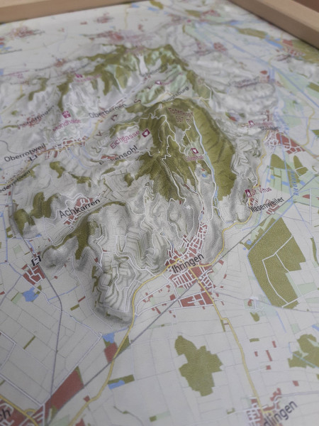 Preview: Raised relief map Kaiserstuhl