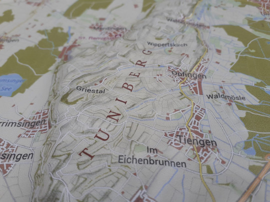 Preview: Raised relief map Kaiserstuhl