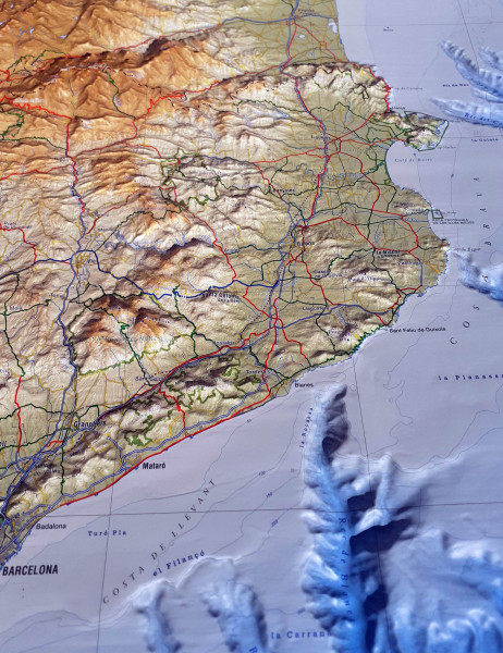 Relief map Catalonia