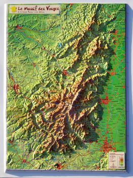 Raised relief map Massif des Vosges