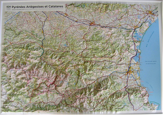 Relief Map East Pyrenees, big