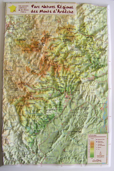 Reliefkarte_PN_ Monts d' Ardeche