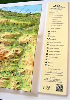 Raised relief map Picos de Europa