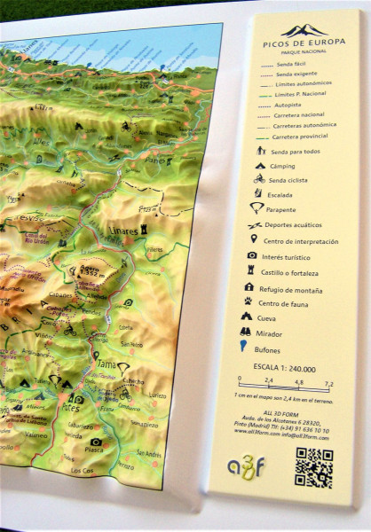 Reliefkarte Picos de Europa