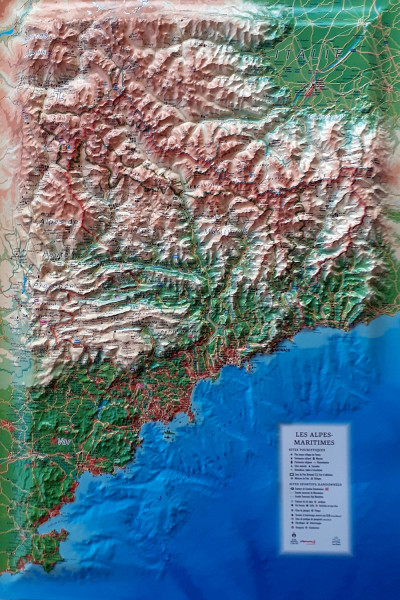 Raised relief Maritime Alps