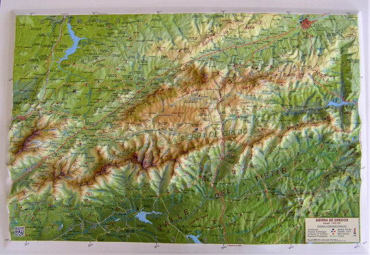 Raised relief map Sierra de Gredos