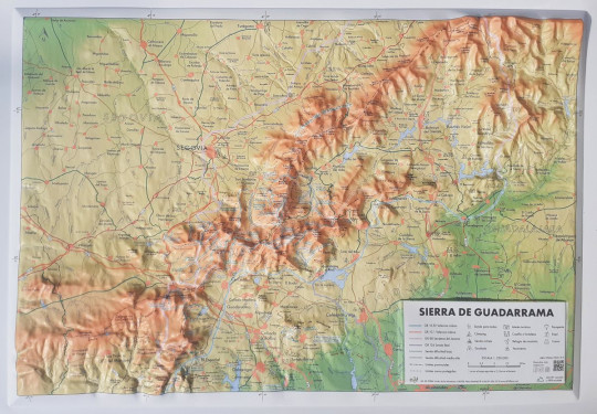 Raised relief Sierra de Guadarrama