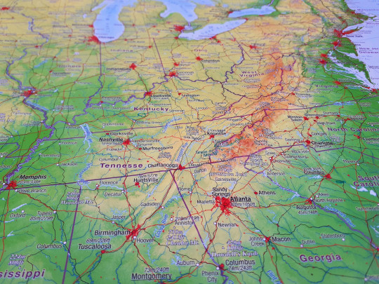 Preview: Raised relief map USA