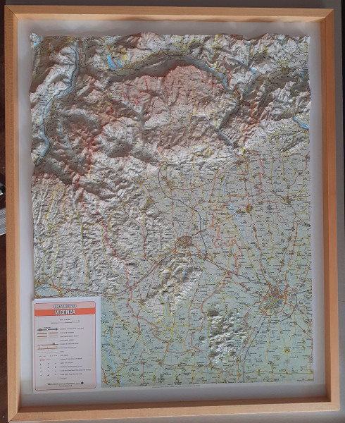 Raised relief map Vicenza