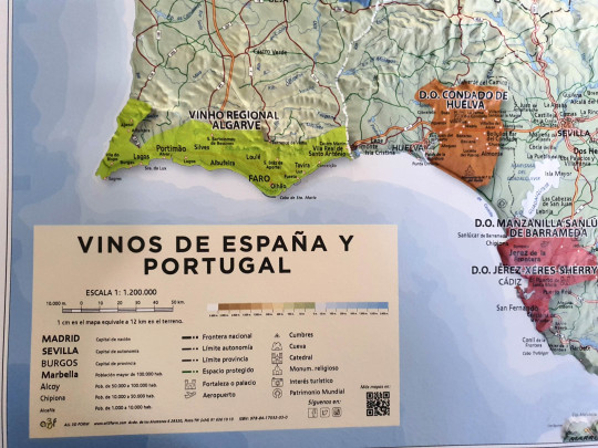 Reliefkarte_Weinregionen_Spanien und Portugal_Legende
