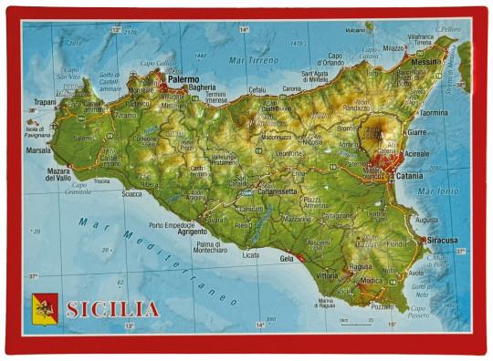 Reliefpostkarte_Sizilien