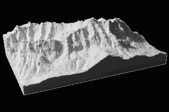 Modèle de montagne Zugspitze 1: 50 000