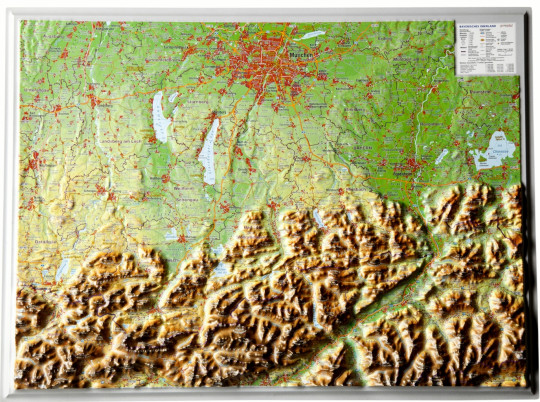 Relief Map Bavarian Alps