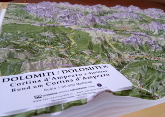 Relief Dolomites Cortina