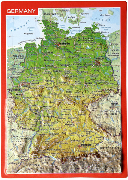 Relief postcard Germany