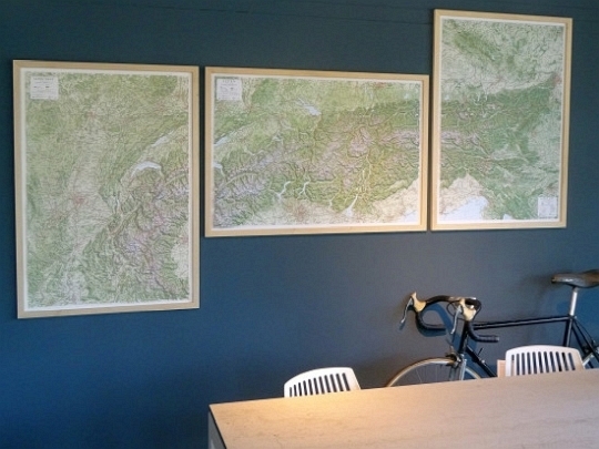 Raised relief map alps