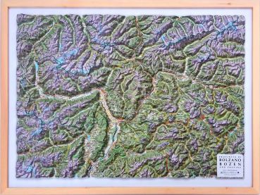 Raised relief map of Bolzano