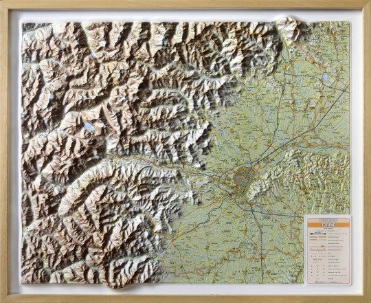 Relief Map of Turin