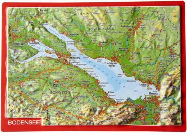 raised relief postcard Bodensee