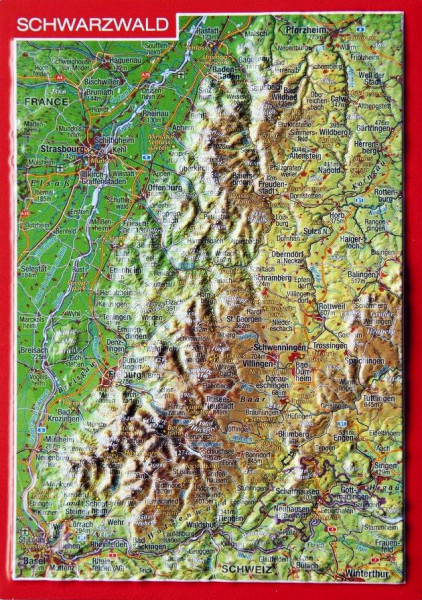 Relief postcard Black Forest - Kopie