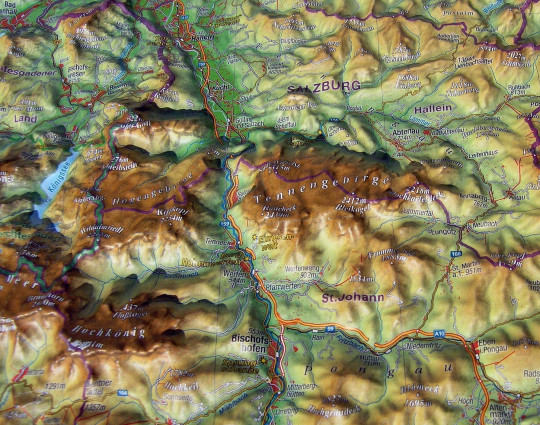 Reliefkarte Salzkammergut