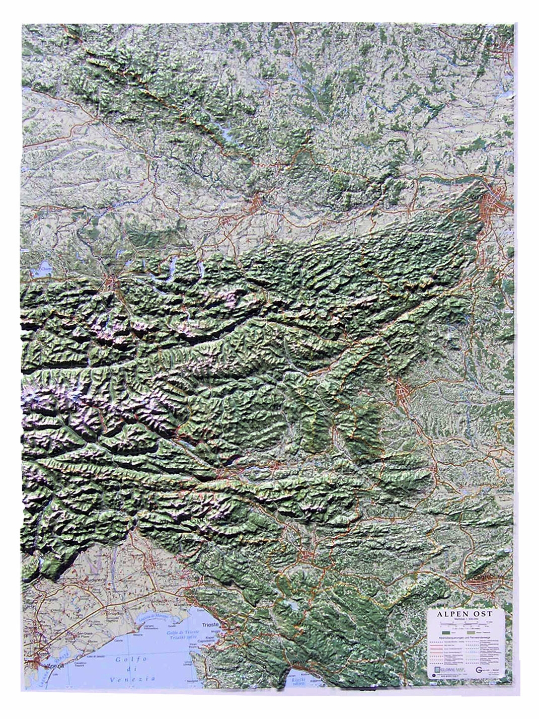 Raised Relief Maps The Alps 1 500 000 Central And East