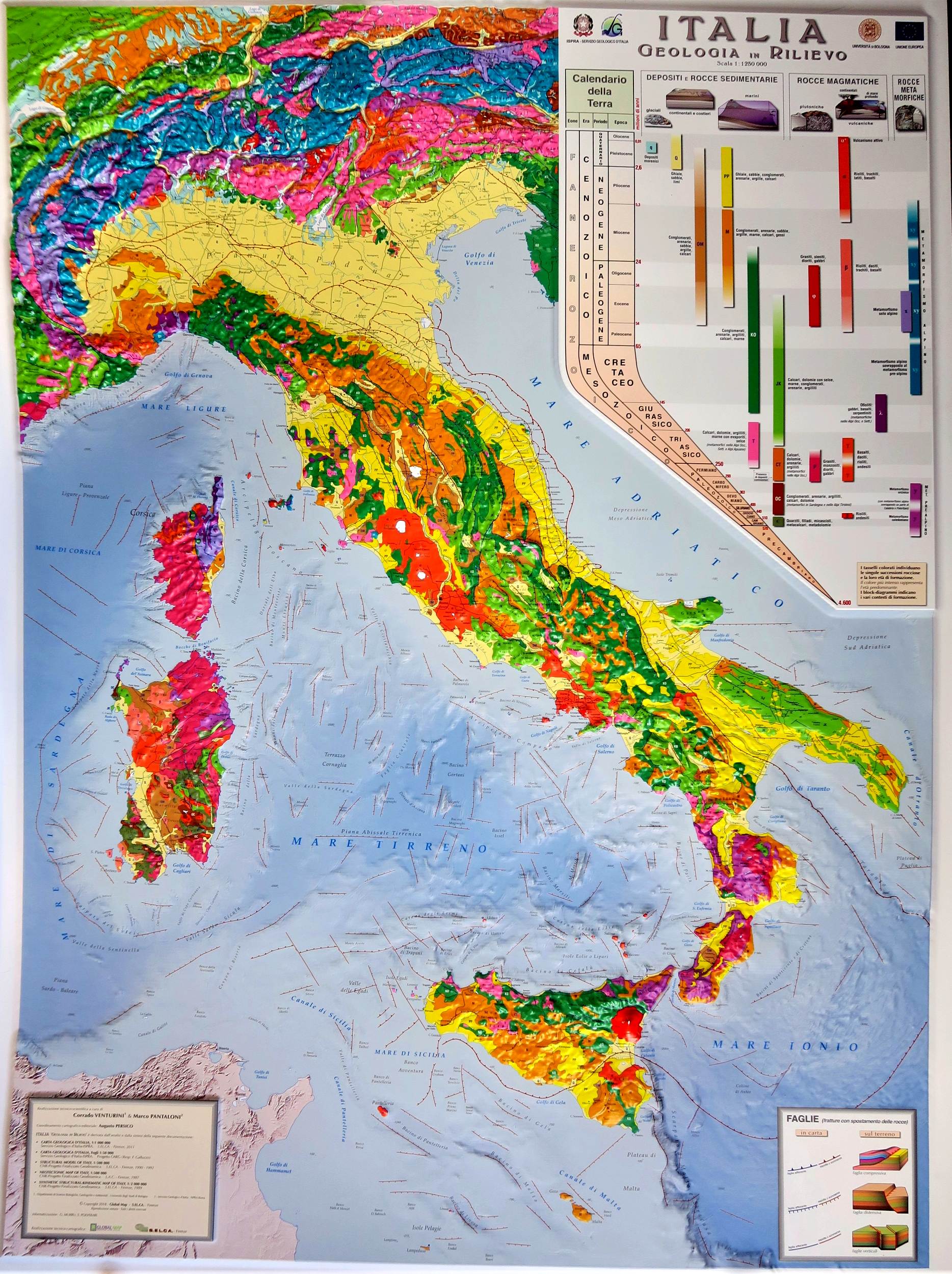 Carte Geologique De L Italie As 3d Map
